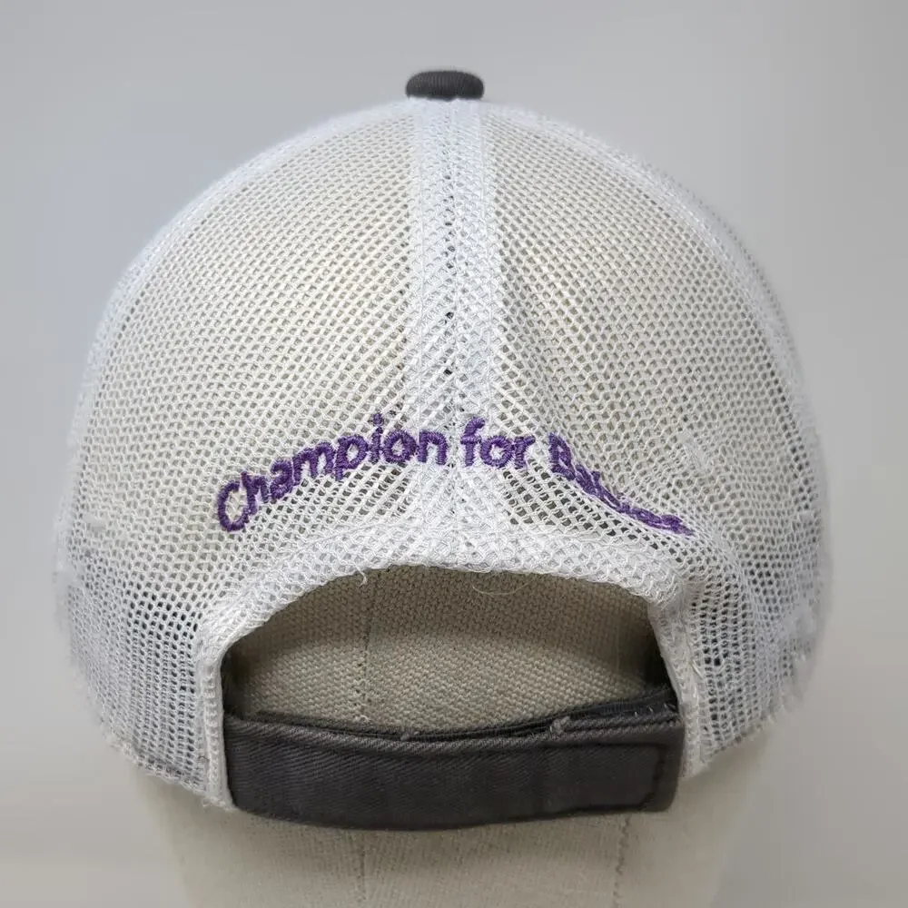 Outdoor Cap Baseball Cap Gray White One Size March of Dimes Mesh Strapback Hat